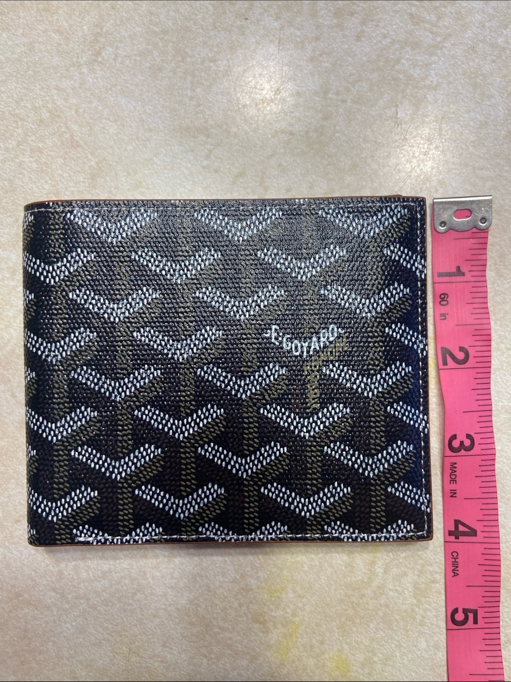 Vintage Black and Brown Chevron Wallet Card Holder - Picture 11 of 12